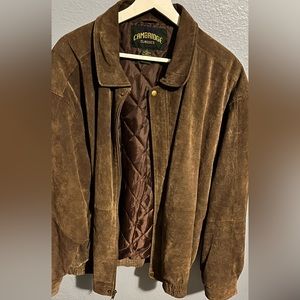 Brown men leather jacket